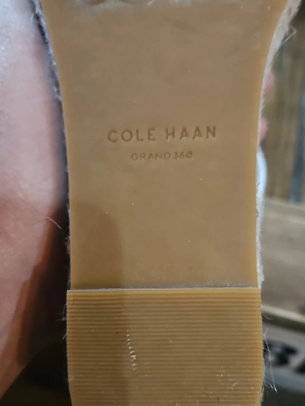 Cole Haan White Canvas Espadrille Wedge Sandals with Ankle Strap and Gold Buckle